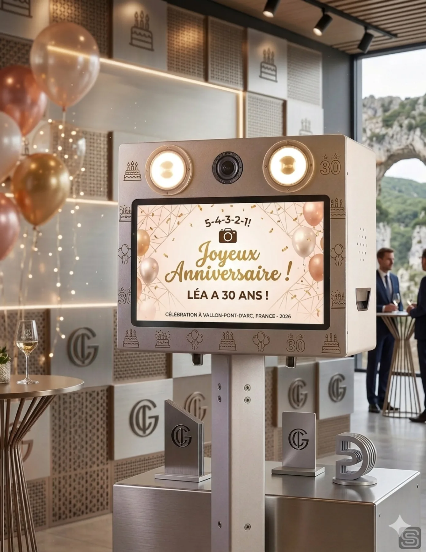 Photobooth lors d'une fête d'anniversaire
