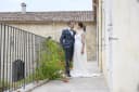 Photo de mariage imprimée au format carré d'un magnet photo
