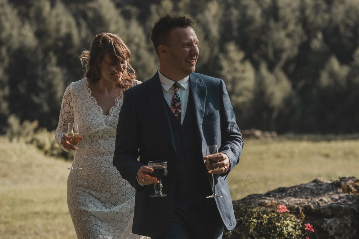 Cocktail hour — joyful moments between the couple and their guests